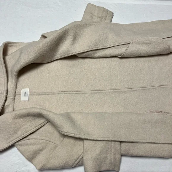 Aritzia Wilfred hooded wool coat cream color - Picture 10 of 14